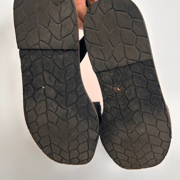 Black Suede Espadrilles Slip-On Summer Flats Size 37 - Picture 4 of 4